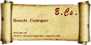 Bosch Csenger névjegykártya